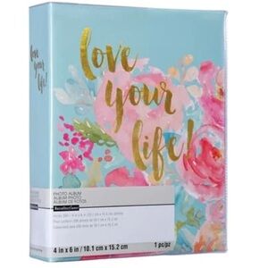 Recollections Blue and Pink Floral Photo Album “Love Your Life”